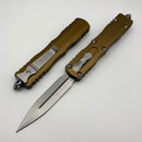 Microtech Dirac Delta Stonewash D/E w/ Tan Handle 227-10TA
