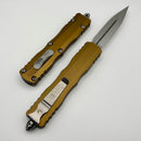 Microtech Dirac Delta Stonewash D/E w/ Tan Handle 227-10TA