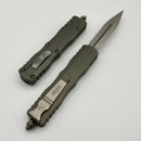 Microtech Dirac Double Edge Partial Serrated Apocalyptic Standard & Natural Clear Handle 225-11NC