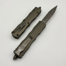 Microtech Dirac D/E Apocalyptic Part Serrated w/ Natural Clear Handles 225-11APNC