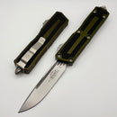 Microtech Scarab 2 Gen 3 OD Green Handles w/ S/E Spine Fluted Stonewash M390MK 1278-10OD