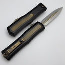 Marfione Custom Atreus w/ Mirror Polish D/E M390MK & Black Aluminum Handle w/ Carbon Fiber & Bronze Titanium Accents