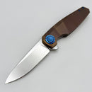 Holt Bladeworks Morpheus w/ Burnished Ripples Titanium Handles & M390 Near Mirror 1827