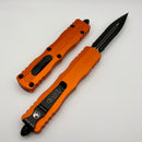 Microtech Dirac Delta Double Edge Orange & Black Tactical Partial Serrated 227-2OR