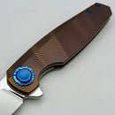 Holt Bladeworks Morpheus w/ Burnished Ripples Titanium Handles & M390 Near Mirror 1827