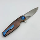 Holt Bladeworks Morpheus w/ Burnished Ripples Titanium Handles & M390 Near Mirror 1827