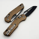 Microtech Knives MSI RAM LOK Brown Fluted Aluminum & Black M390MK 210-1FLBN