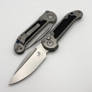 Microtech Marfione Select LUDT Gen III Titanium Textured Inlaid Handles w/ Blue Accents & Stonewash S/E 1135-10MS4