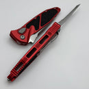 Microtech Socom Elite Auto Red Handles w/ Stonewash T/E Partial Serrated 161A-11RD