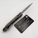 Microtech Marfione Select LUDT Gen III Titanium Textured Inlaid Handles w/ Bronze Accents & Stonewash Serrated S/E 1135-11MS8