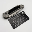 Microtech Marfione Select LUDT Gen III Titanium Textured Inlaid Handles w/ Bronze Accents & Stonewash Serrated S/E 1135-11MS8