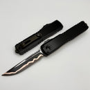 Microtech Marfione Select Ultratech ZBP S/E Baker Forge Clip Point w/ Hefted Black Handle & DLC Accents 1121-16MS1