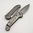 Microtech Marfione Select LUDT Gen III Slab Side Titanium Handles w/ Blue Accents & Stonewash S/E 1135-10MS3
