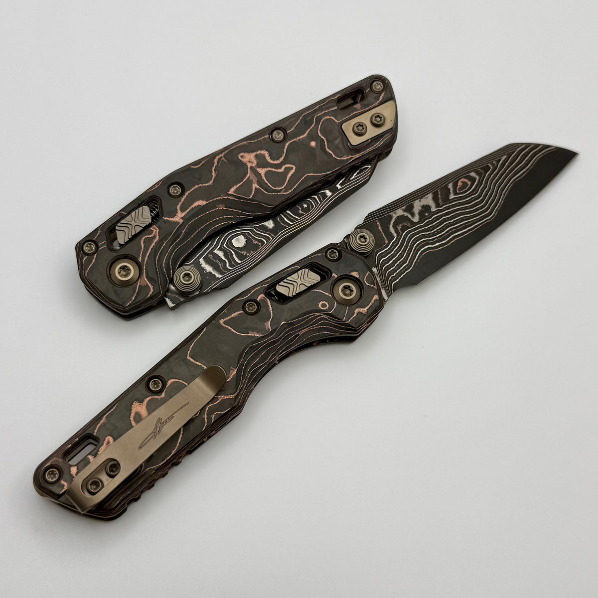 Microtech Marfione Select MSI RAM LOK Mini Livewire Carbon Fiber Handl