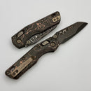 Microtech Marfione Select MSI RAM LOK Mini Livewire Carbon Fiber Handles w/ Bronze Accents & Baker Forge Damascus 210M-16MS1