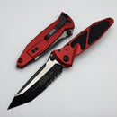 Microtech Socom Elite Tanto Edge Partial Serrated Manual Red Standard 161-2RD