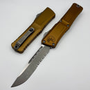 Microtech Knives Combat Troodon Gen III Apocalyptic S/E Partial Serrated w/ Tan Handle 1143-11APTA