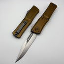 Microtech Knives Combat Troodon Gen III Stonewash Bowie w/ Tan Handle 1146-10TA