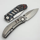 Yan Knives Chevron - Nebula Fat Carbon & Titanium Handles w/ MagnaCut