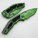 Heretic Knives Medusa Toxic Green Cel Shade w/ Recurve MagnaCut H012-CS-TX