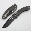 Microtech Amphibian Mini RAM LOK Natural Clear Frag Aluminum & Black M390MK 137MRL-1FRNC