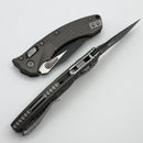 Microtech Amphibian Mini RAM LOK Natural Clear Frag Aluminum & Black M390MK 137MRL-1FRNC