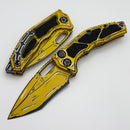Heretic Knives Medusa Yellow Cel Shade w/ Recurve MagnaCut H012-CS-YW