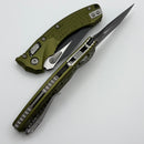 Microtech Amphibian Mini RAM LOK OD Green Frag Aluminum & Black M390MK 137MRL-1FROD