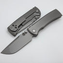 Chaves Knives Redencion 229 Integral w/ Stonewash Titanium Integral Handle & Stonewash M390 Drop Point
