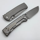 Chaves Knives Redencion 229 Integral w/ Stonewash Titanium Integral Handle & Stonewash M390 Drop Point