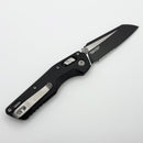 Microtech MSI RAM LOK Mini Black Fluted Aluminum Handles w/ Black Part Serrated M390MK 210M-2FL