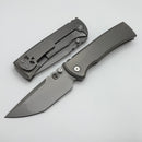 Chaves Knives Redencion 229 Integral w/ Stonewash Titanium Integral Handle & Stonewash M390 Tanto