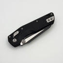 Microtech MSI RAM LOK Mini Black Fluted Aluminum Handles w/ Black Part Serrated M390MK 210M-2FL