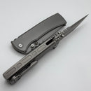 Chaves Knives Redencion 229 Integral w/ Stonewash Titanium Integral Handle & Stonewash M390 Tanto
