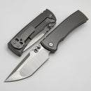 Chaves Knives Redencion 229 Integral w/ Stonewash Titanium Integral Handle & Belt Satin M390 Tanto