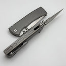 Chaves Knives Redencion 229 Integral w/ Stonewash Titanium Integral Handle & Belt Satin M390 Tanto