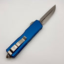 Microtech Scarab 2 Gen 3 Executive w/ Blue Handle & D/E-S Stonewash M390MK 1181-10BL