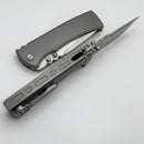Chaves Knives Redencion 229 Integral w/ Stonewash Titanium Integral Handle & Belt Satin M390 Drop Point