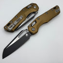 Microtech Knives MSI RAM LOK Tan Fluted Aluminum & Black M390MK 210-1FLTA
