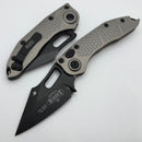 Microtech Borka Stitch Single Edge Apocalyptic Black w/ Natural Clear Handles 169-1APNC