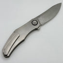 Holt Bladeworks Renegade w/ Titanium Qull Satin Mammoth Molar Inlaid Handles & Damasteel 183