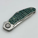 Holt Bladeworks Renegade w/ Titanium Qull Satin Mammoth Molar Inlaid Handles & Damasteel 183