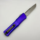 Microtech Knives Combat Troodon Gen III Stonewash Single Edge w/ Purple Handle 1143-10PU