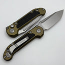 Microtech Knives LUDT Gen III Stonewash Tanto w/ OD Green Handle 1136-10OD
