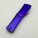 Microtech Knives Combat Troodon Gen III Stonewash Single Edge w/ Purple Handle 1143-10PU