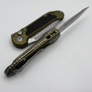 Microtech Knives LUDT Gen III Stonewash Tanto w/ OD Green Handle 1136-10OD
