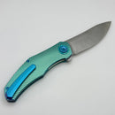 Holt Bladeworks Renegade w/ Titanium Feather Burnished Handles & Damasteel