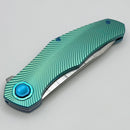 Holt Bladeworks Renegade w/ Titanium Feather Burnished Handles & Damasteel