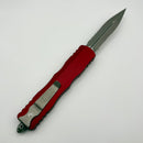 Microtech Dirac Delta Double Edge Stonewash Partial Serrated & Merlot 227-11APMR