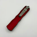 Microtech Dirac Delta Double Edge Stonewash Partial Serrated & Merlot 227-11APMR